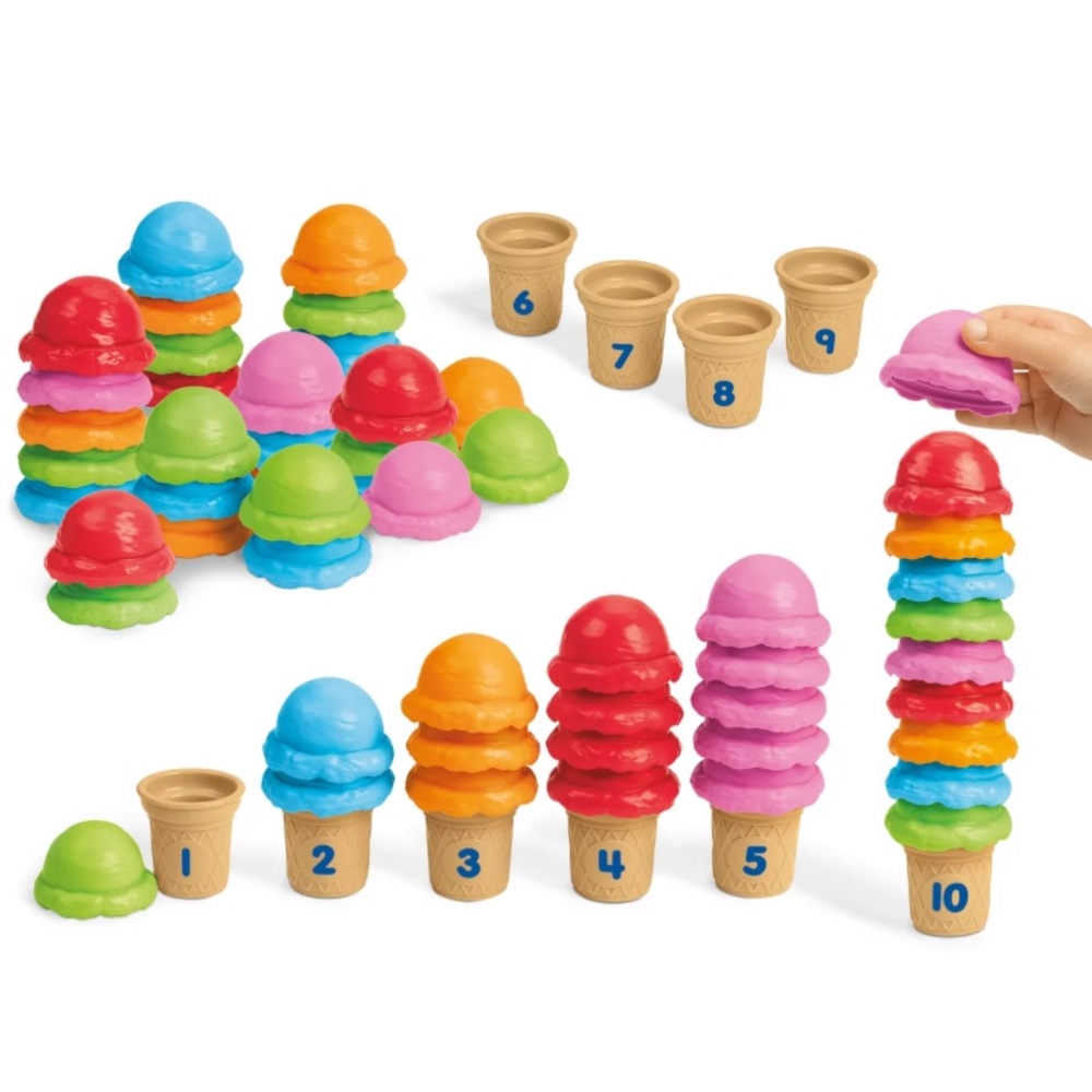 Lakeshore Counting Cones, Colorful Rainbow Toy
